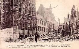 Oorlogsschade Leuven 1914
